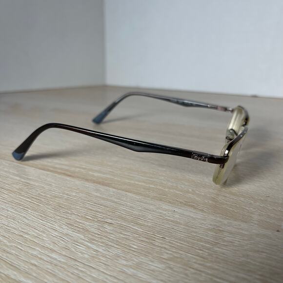 Ray-Ban RB6274 2511 Eyeglasses Half Rim Brown Black Frames Only READ 51-18-145 - Picture 12 of 12